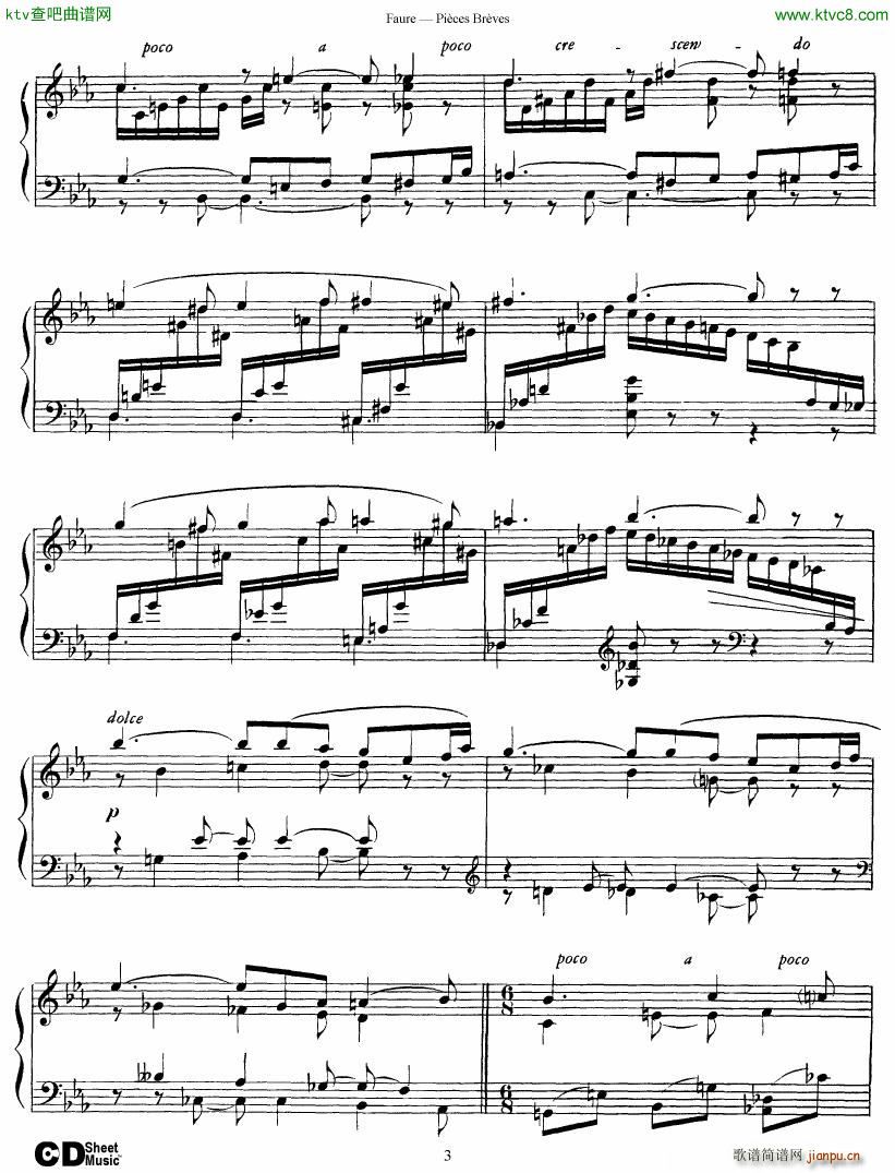 Faure 8 Pieces Breves Op 84(V)3