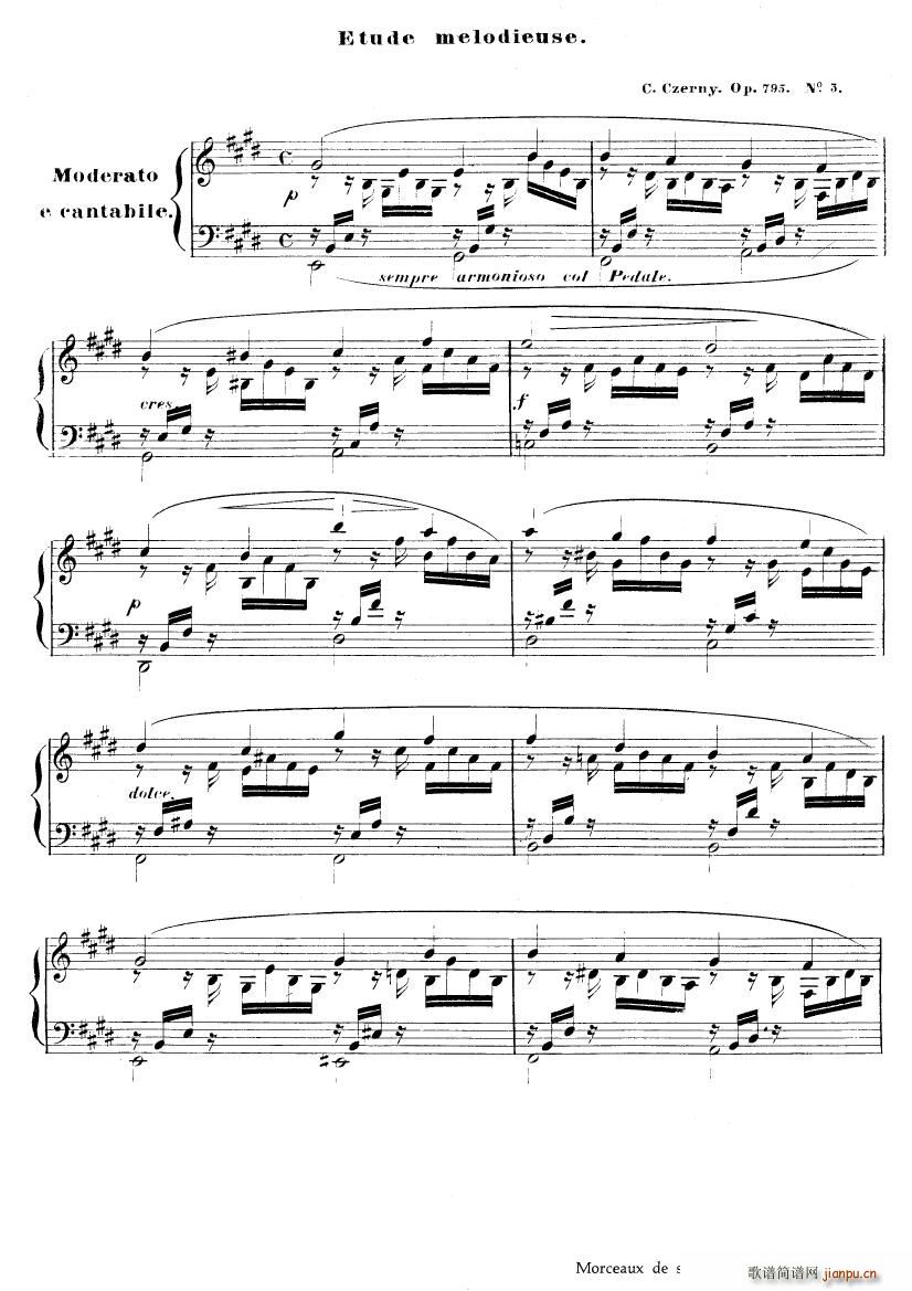 Czerny Etude mlodieuse op 795 No 3(V)1