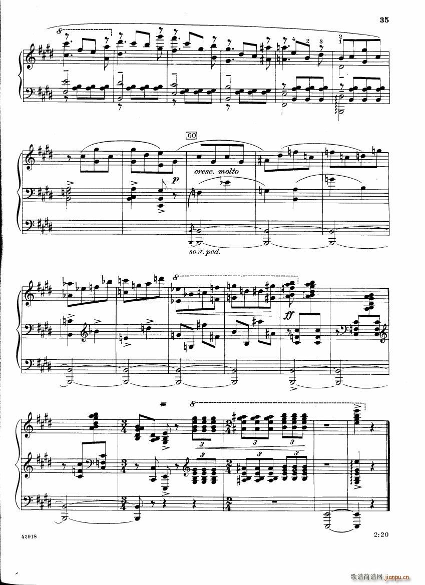 Barber op 28 Souvenirs piano solo(V)35