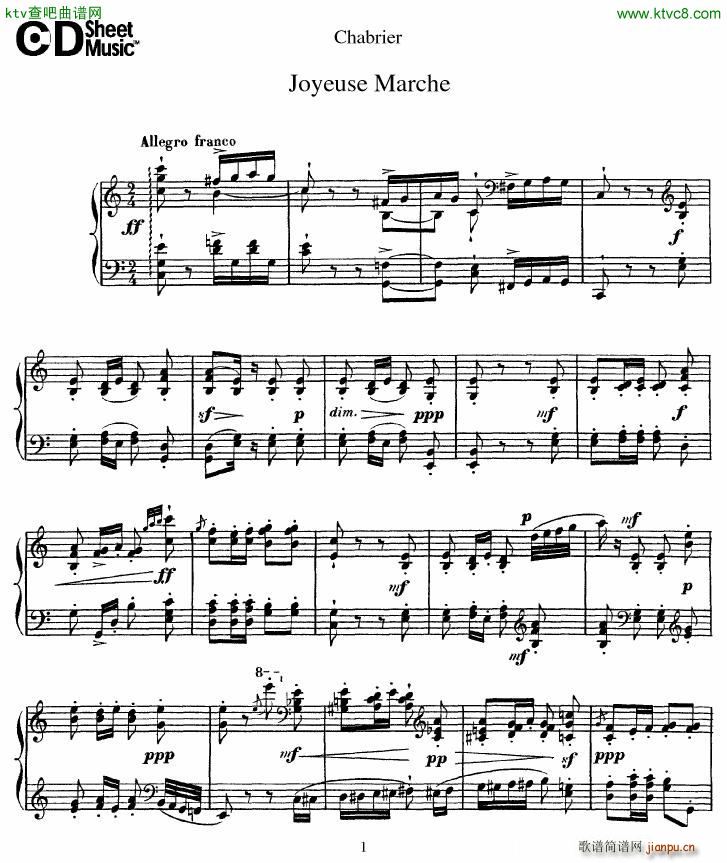 Chabrier Joyeuse Marche(V)1