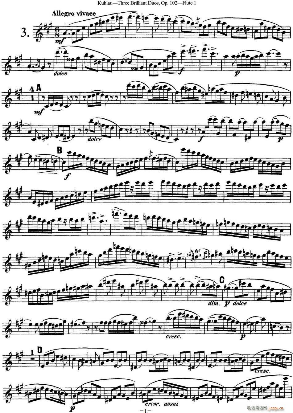 L(chng)ѶྚOP 102 Flute 1 NO 3(ѺV)1
