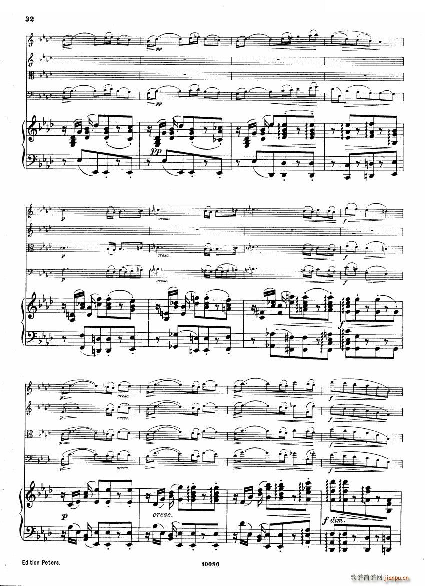 Brahms op 34 Piano Quintet f minor score һ(V)31