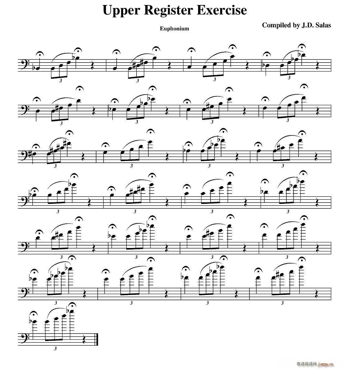 Upper Register Exercise Euphonium ��̖�����̲��x��(ʮ�ּ�����)1