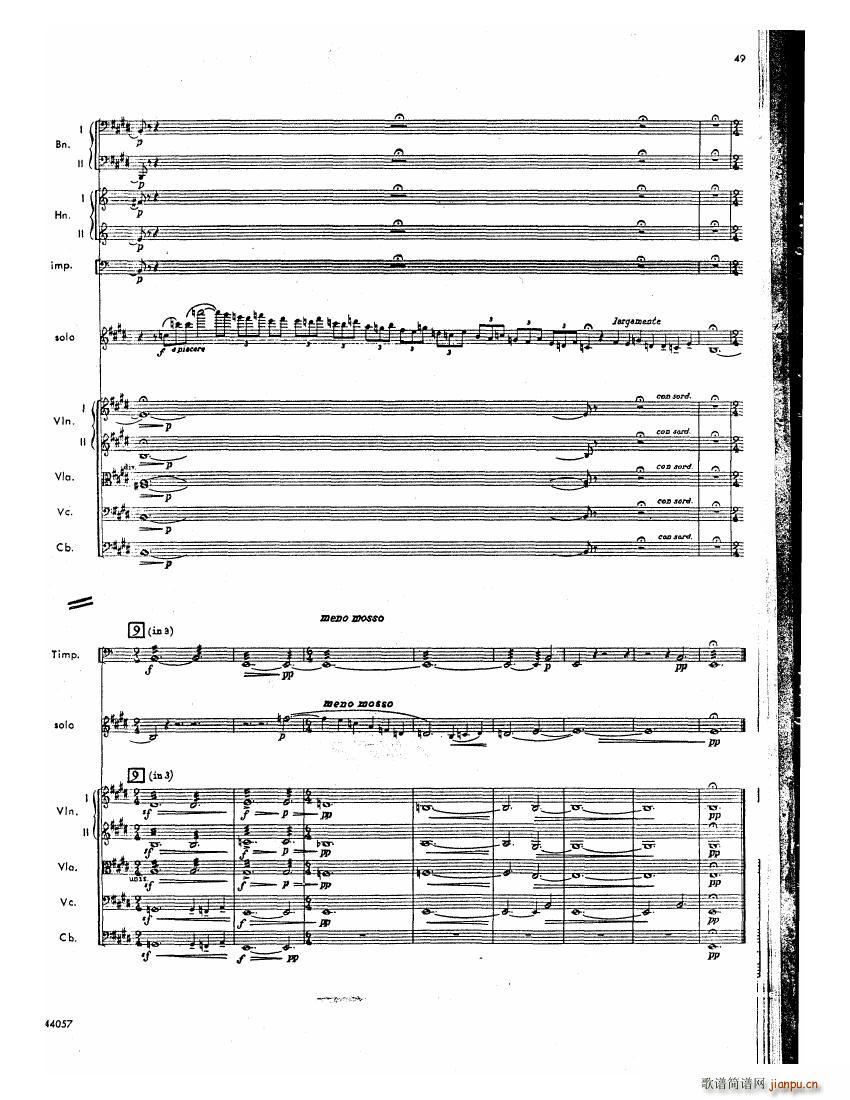 Barber op 14 Violin Concerto Score (V)8