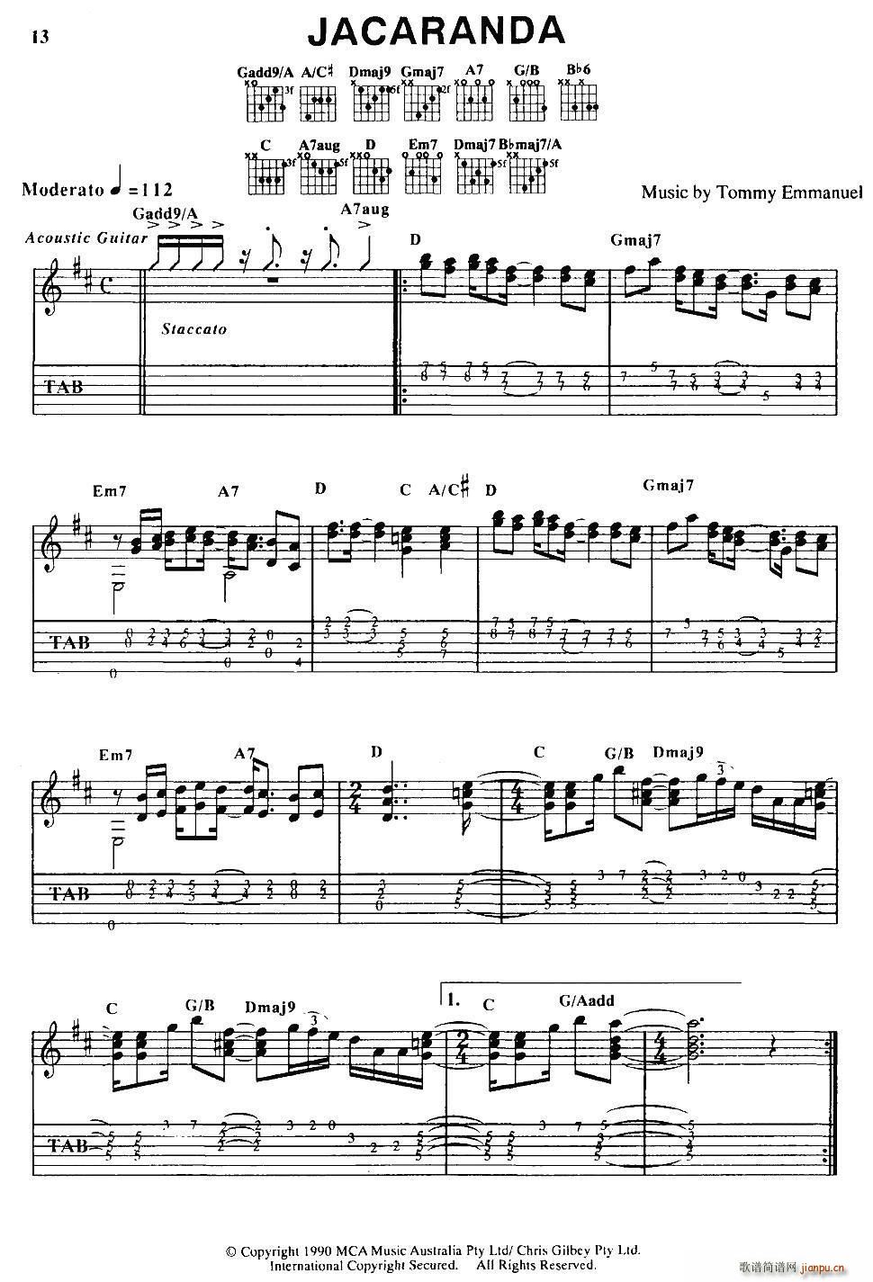 tommy emmanuel jacaranda ָ(V)1
