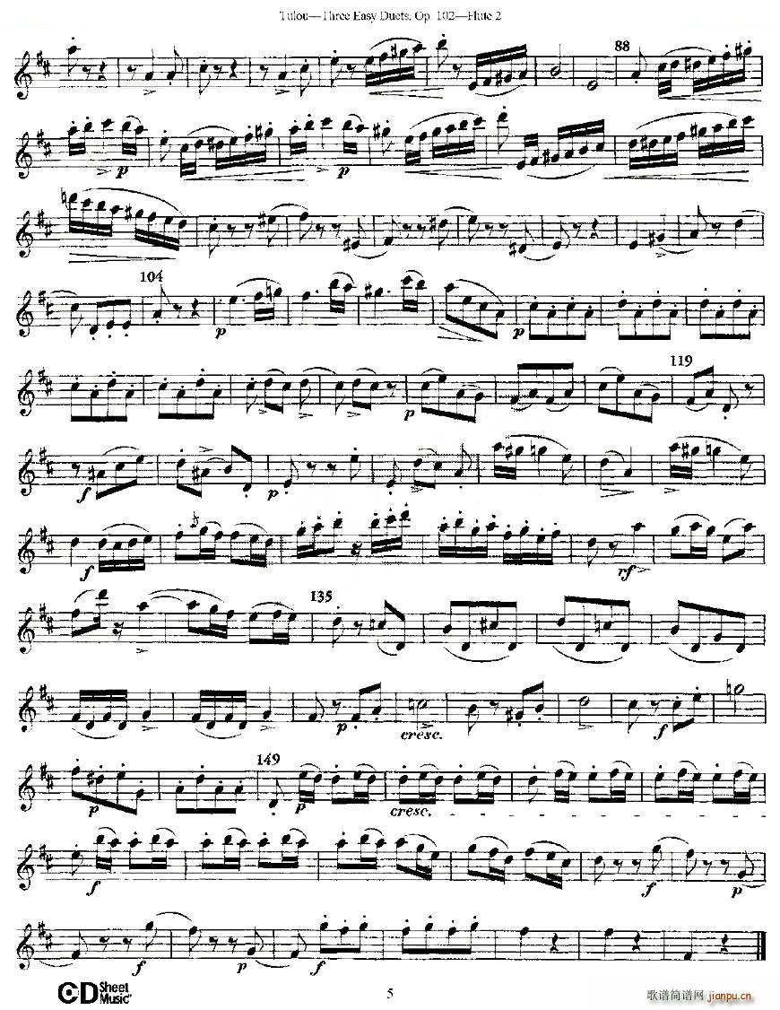 Three Easy Duets Op 102 ֮ڶL(chng) ׺(jin)Ʒ102̖ ~(ѺV)5