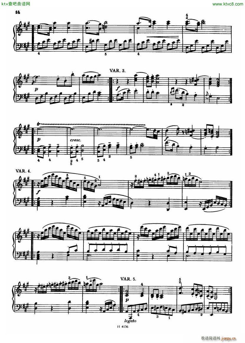 Czech piano variations from 18th century(V)12