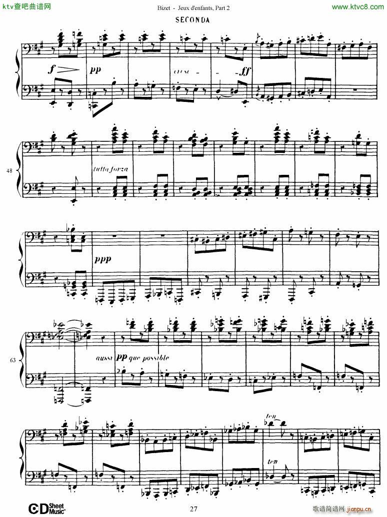 Bizet Jeaux d Enfants Part II(V)28