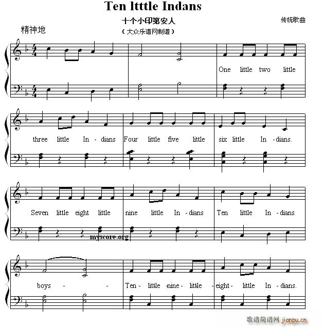 Ten little Indans ʮ(g)Сӡڰ Ӣă菗(V)1