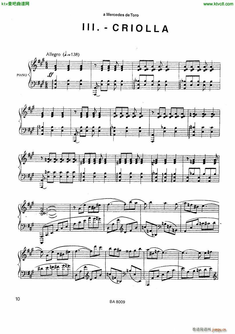 Ginastera Tres Piezas 3 Criolla(V)1