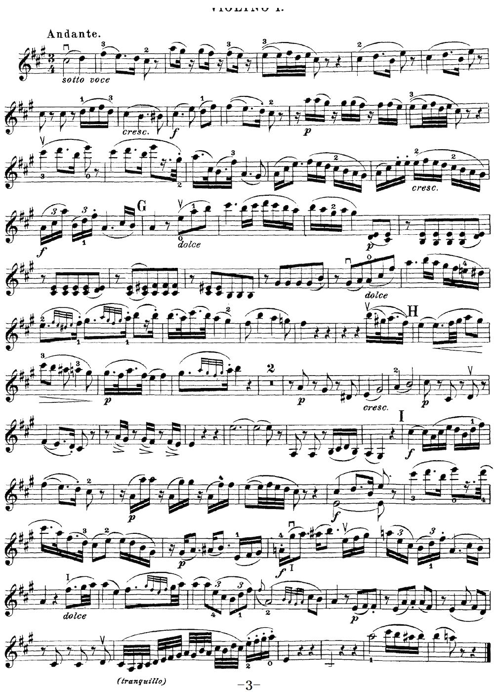 Mozart Quartet No 21 in D Major K 575 Violin 1(ʮּ)3