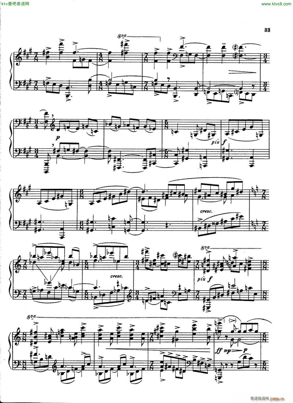 Carter Piano Sonata(V)33