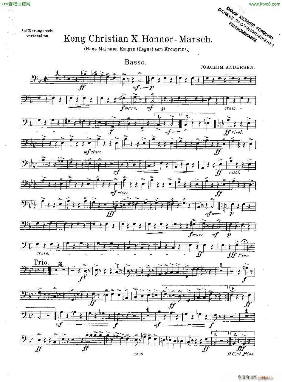 Andersen Kong Christian X Honn rmarsch orch(V)8