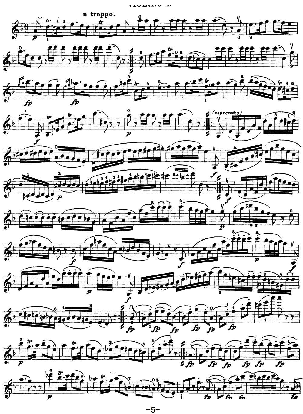 Mozart Quartet No 15 in D Minor K 421 Violin 1(ʮּ)5