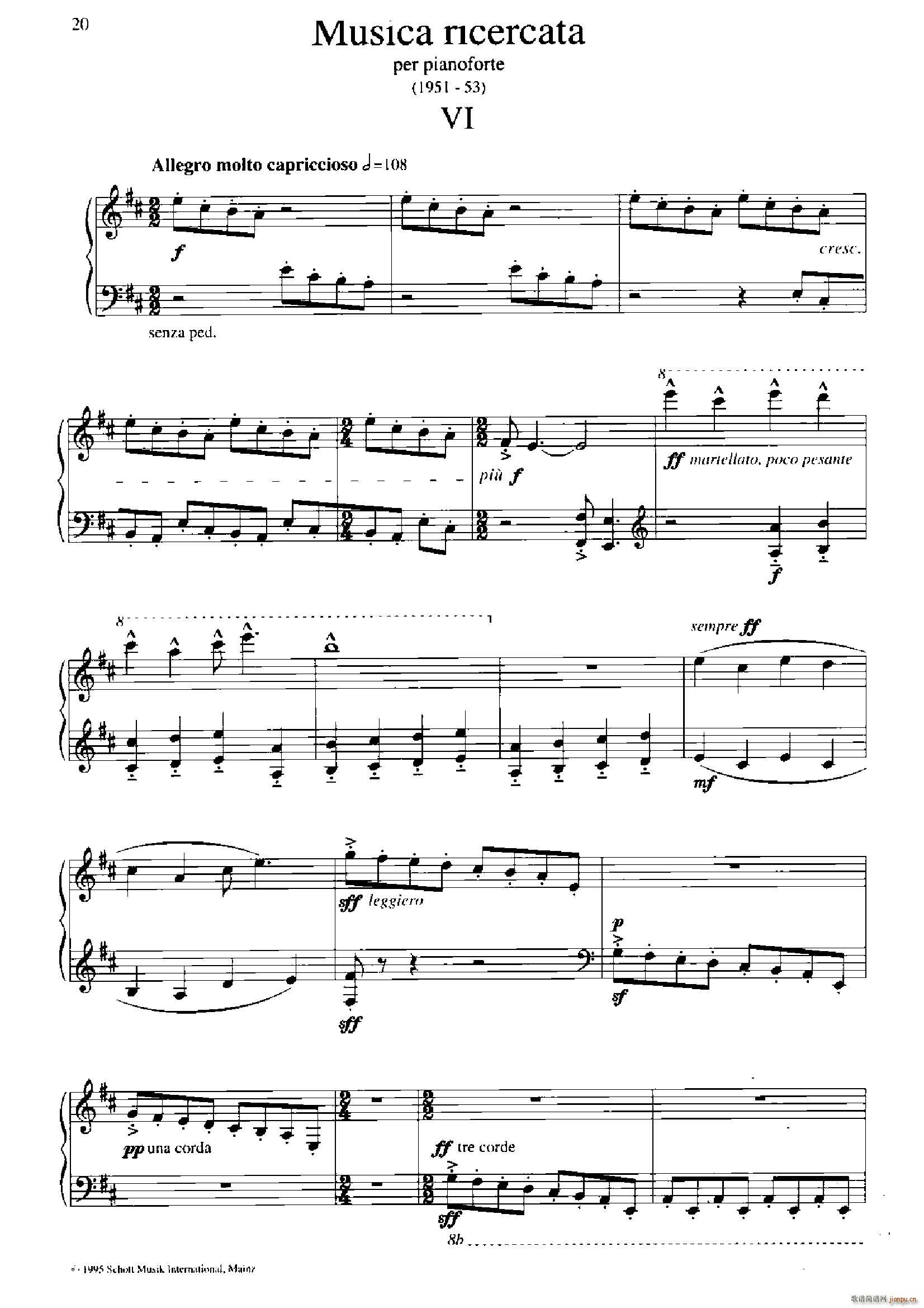 Musica Ricercata (l ) 6(V)1