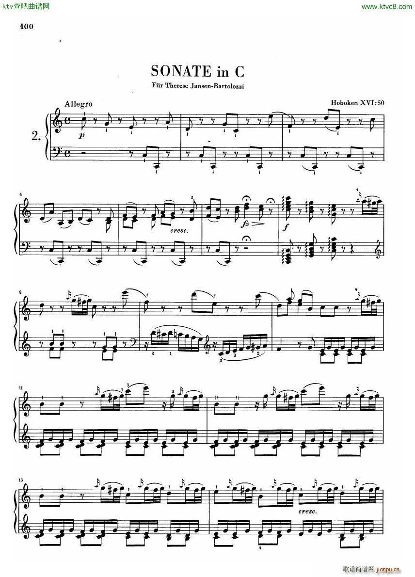 Haydn hob xvi 50sc Sonata60(V)1
