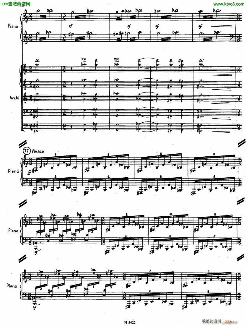 Fiser concerto da camera for piano full score(V)14