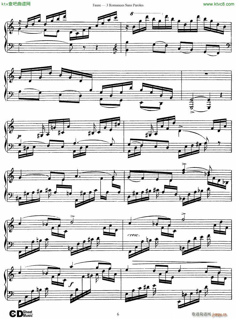 Faure 3 Romances Sans Paroles(V)6