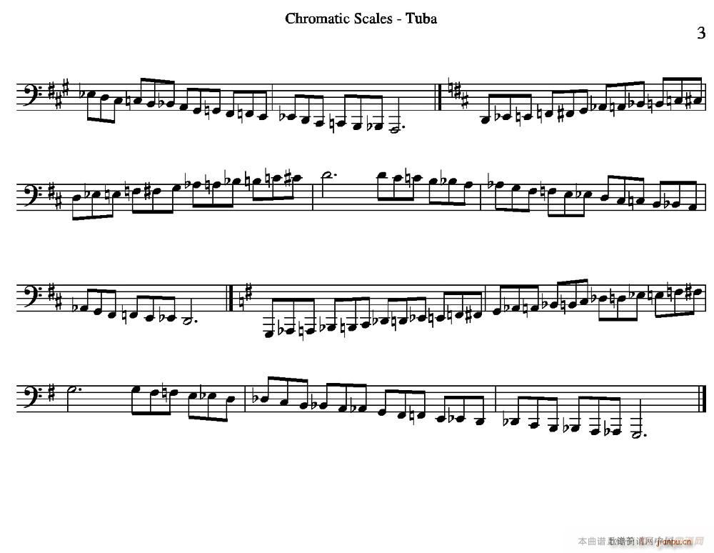 Chromatic Scales Tuba ��̖�����̲��x��(ʮ�ּ�����)3