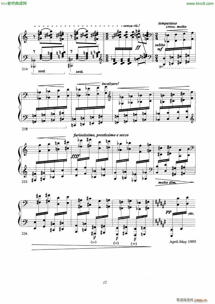 Cadenza for Liszt s Hungarian Rhapsody No 2(V)12