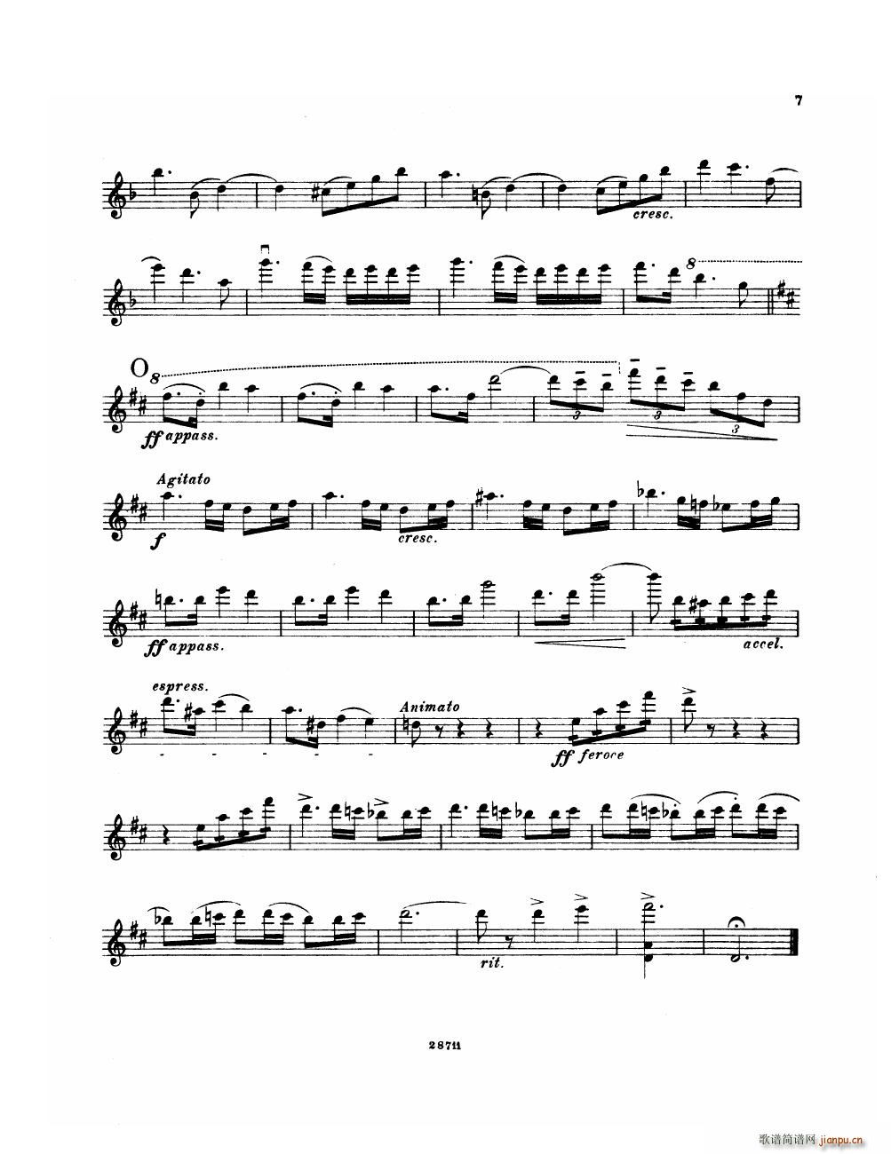 Bowen Suite for violin and piano violin part(V)7